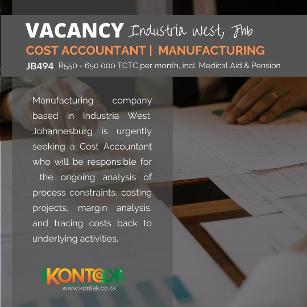 Cost Accountant Jobs in Johannesburg