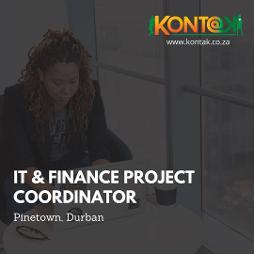 Finance and IT Project Coordinator Jobs Durban