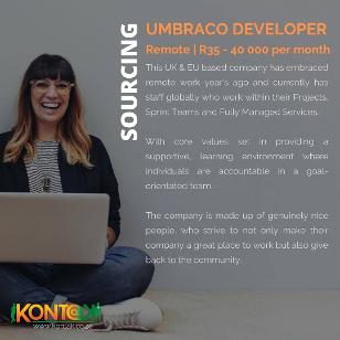 Umbraco Software Developer Remote Working Opportunity South Africa