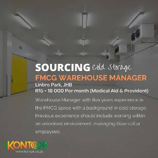 Warehouse Manager Vacancies in Johannesburg | Kontak Recruitment